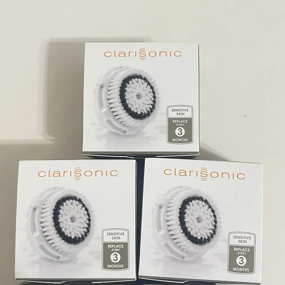 Clarisonic Skin Cleaning Replacement Brush Head for Sensitive Skin Lot of 5 NEW
